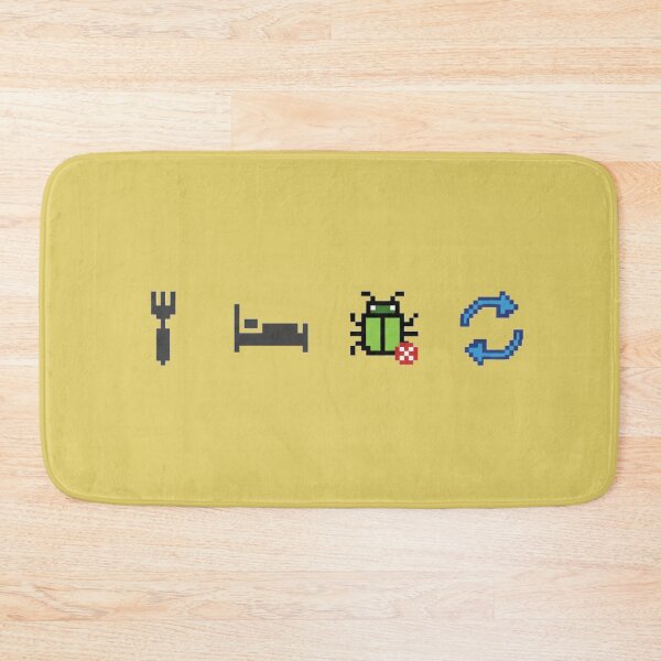 Item preview, Eat Sleep Debug Repeat Pixel Art designed and sold by WiserShop.
