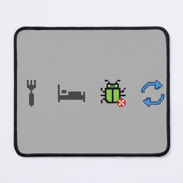 Item preview, Eat Sleep Debug Repeat Pixel Art designed and sold by WiserShop.