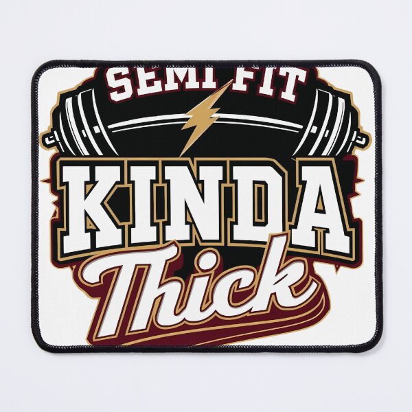Item preview, Semi Fit Kinda Thick T‑Shirt | Body Positive Gym Tee | Curvy Fitness Retro Typography designed and sold by GAIDREDA.