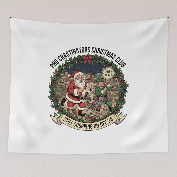 Item preview, Procrastinators Christmas Club Last-Minute Shoppers designed and sold by Silent Watch Threads..