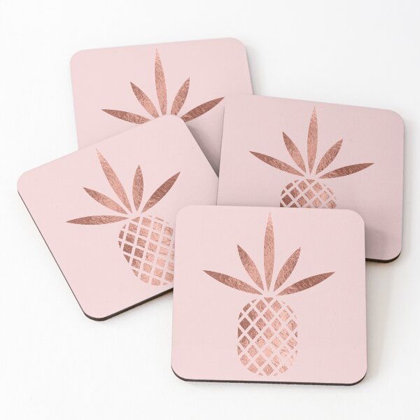 Item preview, Rose Gold Pineapple – Sparkling Tropical Fruit Illustration designed and sold by pineappledizajn.