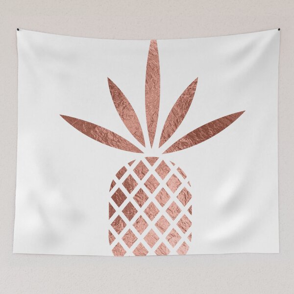 Item preview, Rose Gold Pineapple – Sparkling Tropical Fruit Illustration designed and sold by pineappledizajn.