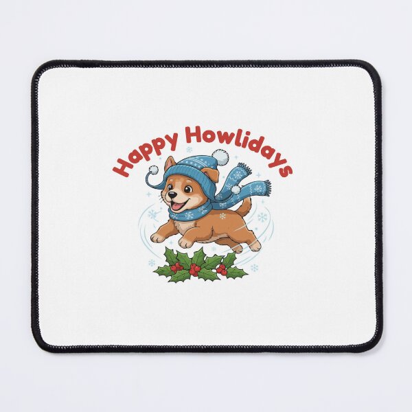 Item preview, Happy Howlidays Carolina Dog – Cute Christmas Dog in Winter Scarf designed and sold by The Real Life Symphony.