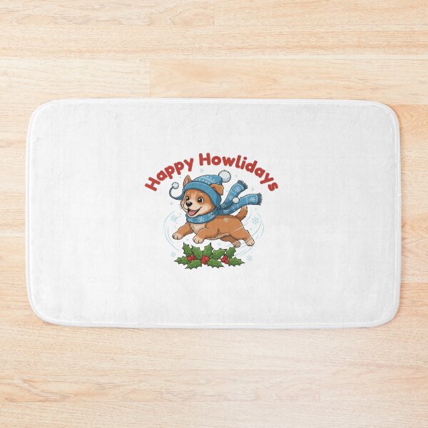 Item preview, Happy Howlidays Carolina Dog – Cute Christmas Dog in Winter Scarf designed and sold by The Real Life Symphony.