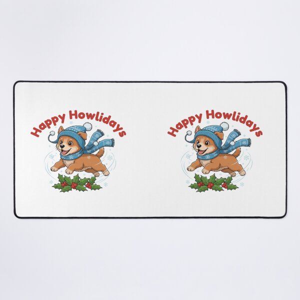 Item preview, Happy Howlidays Carolina Dog – Cute Christmas Dog in Winter Scarf designed and sold by The Real Life Symphony.