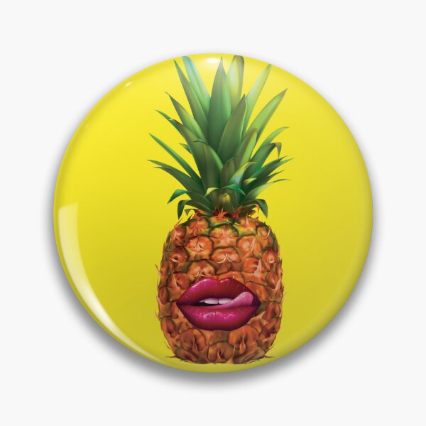 Artikelvorschau, Ananas mit Lippen – Lustige Illustration einer tropischen Frucht entworfen und verkauft von pineappledizajn.