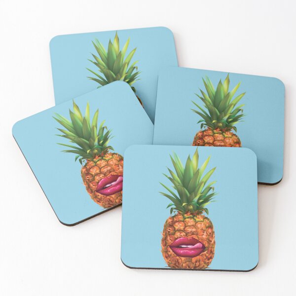 Item preview, Pineapple with Lips – Fun Tropical Fruit Illustration designed and sold by pineappledizajn.