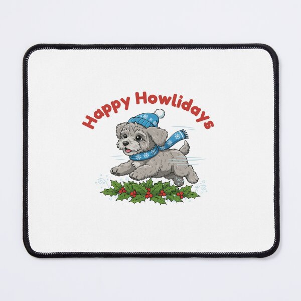 Item preview, Happy Howlidays Pumi – Cute Christmas Dog in Winter Scarf designed and sold by The Real Life Symphony.