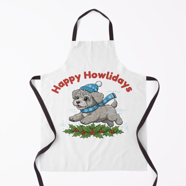 Item preview, Happy Howlidays Pumi – Cute Christmas Dog in Winter Scarf designed and sold by The Real Life Symphony.