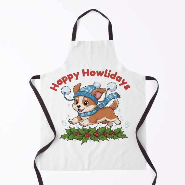 Item preview, Happy Howlidays Africanis – Cute Christmas Dog in Winter Scarf designed and sold by The Real Life Symphony.