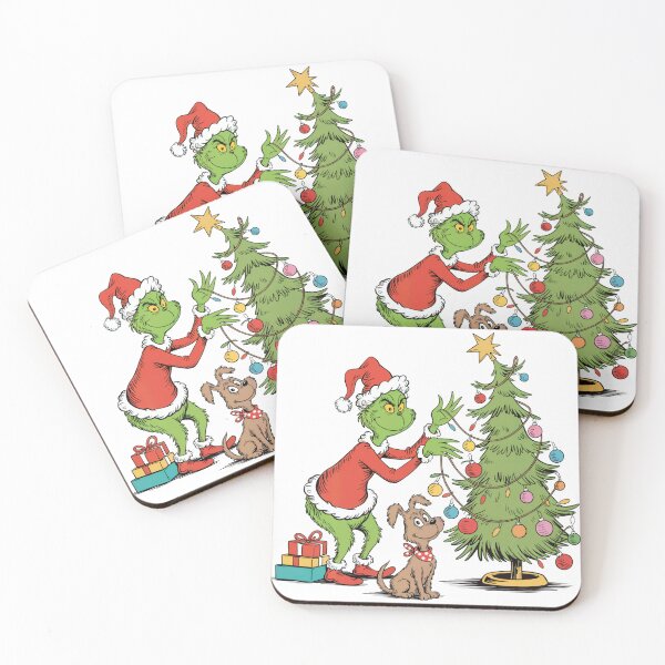Item preview, Retro Grinch Christmas Tree – Vintage Grinch and Friends Holiday Classic designed and sold by simplecraftstudio.