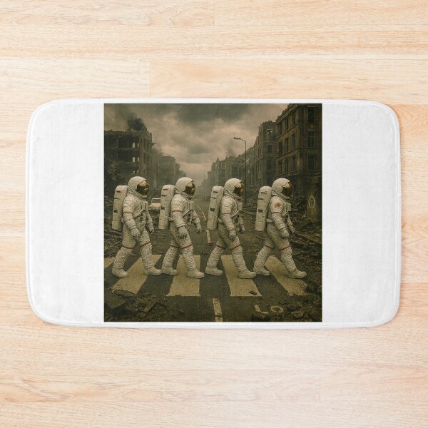 Item preview, Astronauts Crossing Abbey Road, London, England, The Beatles, beatles satire, spoof of the Beatles, record album covers, Apocalypse  designed and sold by Halifaxartguy.
