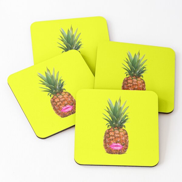 Item preview, Pineapple with Pink Lips – Fun Tropical Fruit Illustration designed and sold by pineappledizajn.