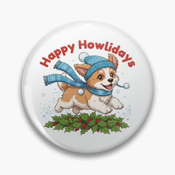 Item preview, Happy Howlidays Aidi – Cute Christmas Dog in Winter Scarf designed and sold by The Real Life Symphony.
