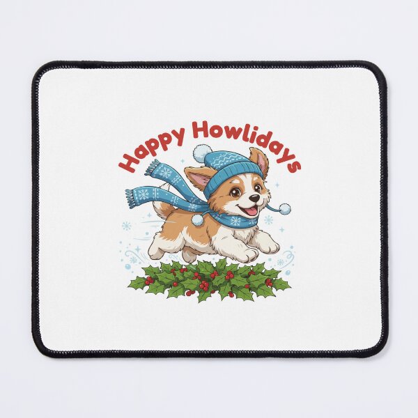 Item preview, Happy Howlidays Aidi – Cute Christmas Dog in Winter Scarf designed and sold by The Real Life Symphony.