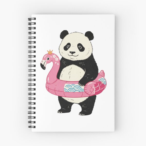 Item preview, Panda flamingo floatie cute kawaii summer swimming pink designed and sold by CheeseBlueprint.