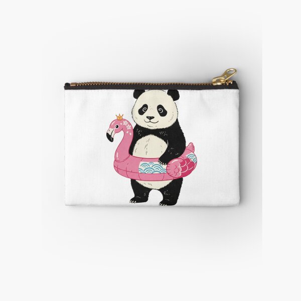 Item preview, Panda flamingo floatie cute kawaii summer swimming pink designed and sold by CheeseBlueprint.