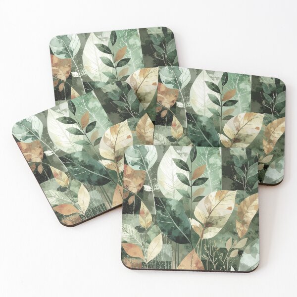 Item preview, Abstract Cubism: Botanical Green designed and sold by J Marielle Designs.
