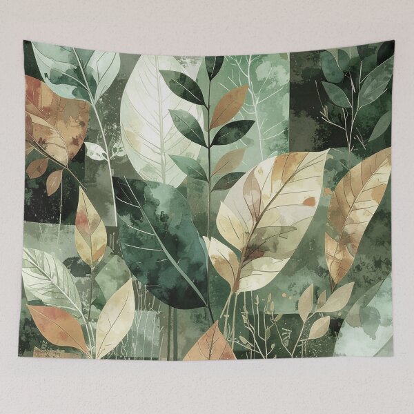 Item preview, Abstract Cubism: Botanical Green designed and sold by J Marielle Designs.