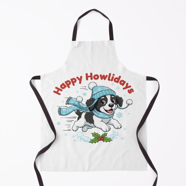 Item preview, Happy Howlidays Springador – Cute Christmas Dog in Winter Scarf designed and sold by The Real Life Symphony.