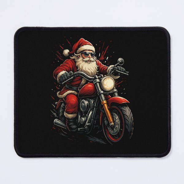 Item preview, Cool Biker Santa Claus on Motorcycle – Funny Christmas Design for Motorcycle Riders, Rebel Santa Holiday Gift Idea designed and sold by BrainBubbleArt.