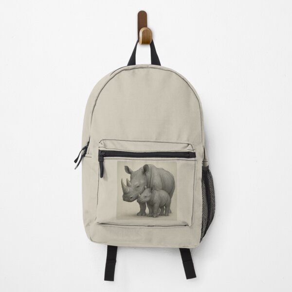 Item preview, Mother & Baby Rhinos – Gentle GeoWild Strength designed and sold by GeoWild Designs.