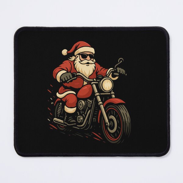 Item preview, Biker Santa Riding Motorcycle – Cool Santa Claus Christmas Design for Bikers, Motorcycle Lovers & Holiday Rebels designed and sold by BrainBubbleArt.