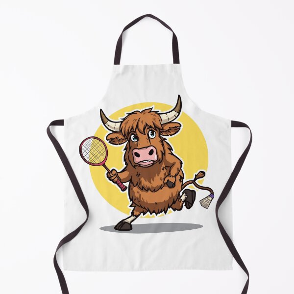 Item preview, Scottish Highland Cow Badminton Racket - Funny Sports Gift Scotland - Badminton Enthusiast Present designed and sold by Loom on the Loch.