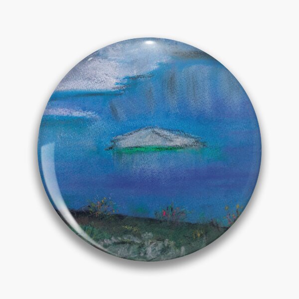 Item preview, Frozen Lake Landscape – Pastel Painting Winter Scenery designed and sold by pineappledizajn.