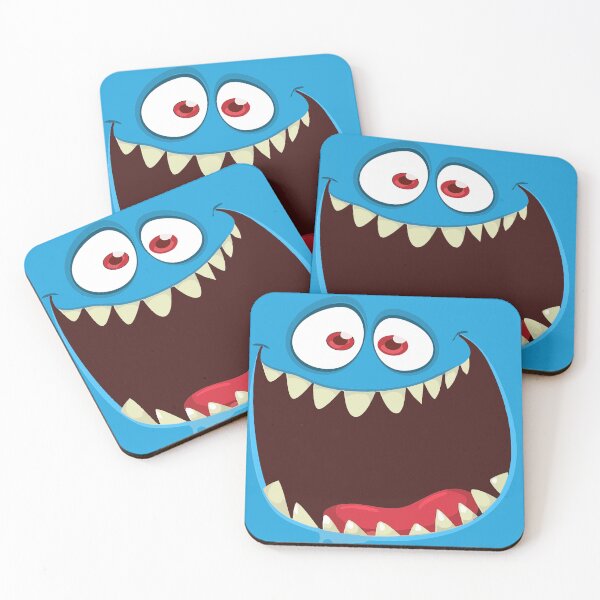 Item preview, blue monster face designed and sold by GraphicStyleX.