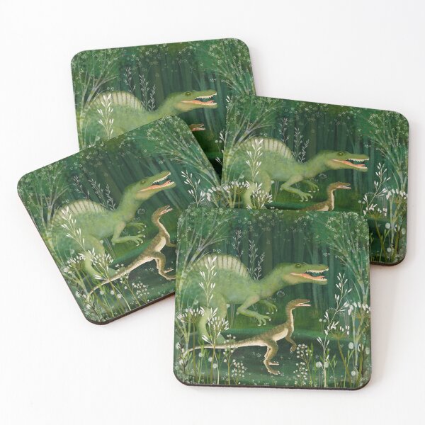 Item preview, Walking with Dinosaurs - Spinosaurus and Compsognathus designed and sold by Katherine Quinn Illustration.