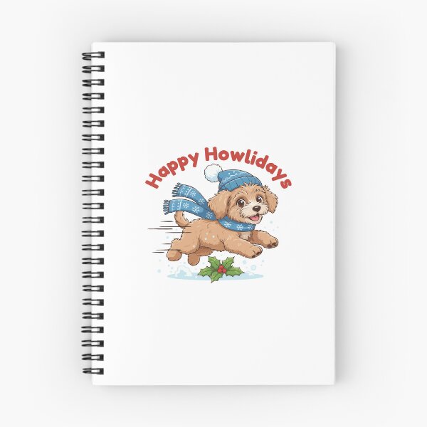Item preview, Happy Howlidays Whoodle – Cute Christmas Dog in Winter Scarf designed and sold by The Real Life Symphony.