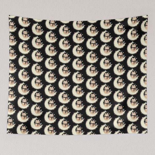 Item preview,  Cute cat  sitting on the moon  designed and sold by LumiGemStudios.