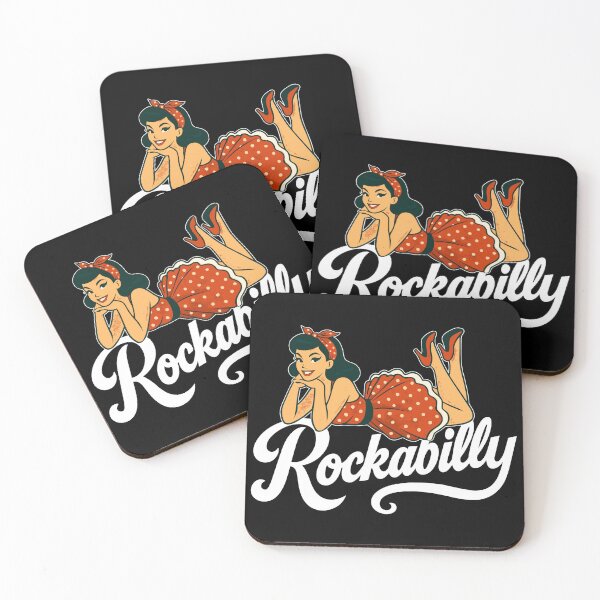Item preview, Rockabilly pin-up woman 1950s lying down, petticoat, gift designed and sold by Pineapple-Tree.