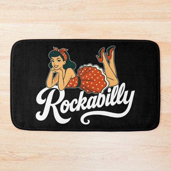 Item preview, Rockabilly pin-up woman 1950s lying down, petticoat, gift designed and sold by Pineapple-Tree.