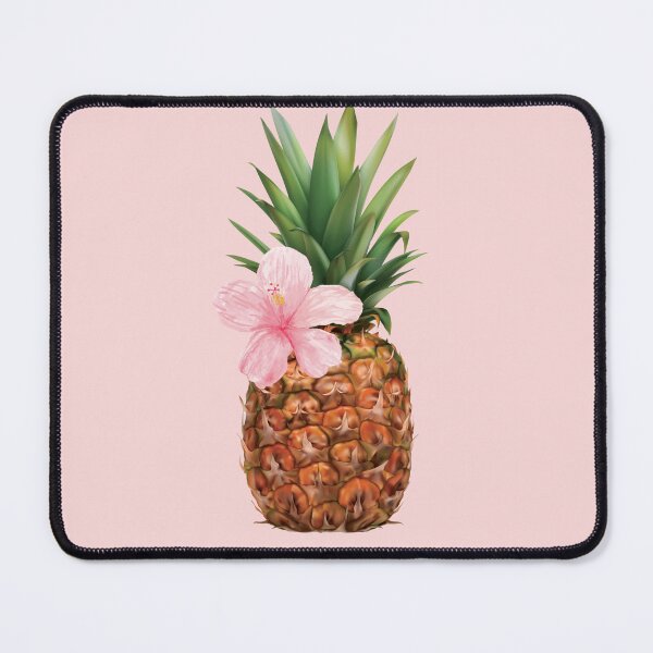 Item preview, Pineapple and Hibiscus – Tropical Fruit and Flower Illustration designed and sold by pineappledizajn.
