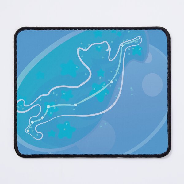 Item preview, Minimalist Kitten Silhouette over Blue designed and sold by Oni Figments.