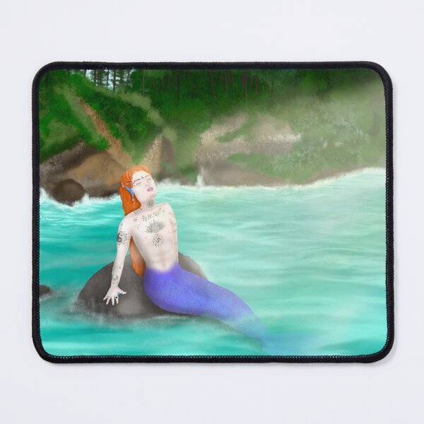 Item preview, Pokohino — Trans Mermaid with Tattoos designed and sold by MelZahrArt.