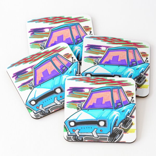 Item preview, fun cartoon car design designed and sold by vallertine.