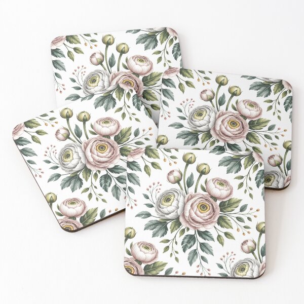 Item preview, Ranunculus White designed and sold by JessArty ⭐⭐⭐⭐⭐.