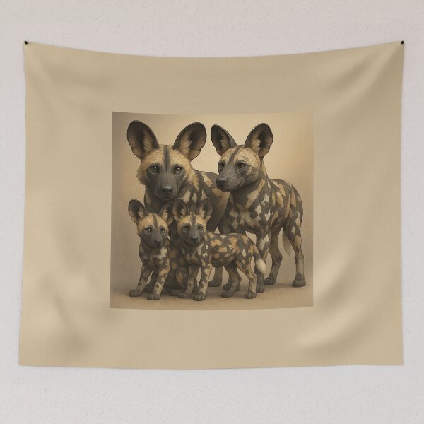 Item preview, African Wild Dog Pack – GeoWild Unity & Family Bond designed and sold by GeoWild Designs.
