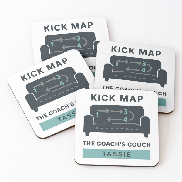 Item preview, Kick Map — The Coach’s Couch (Tassie Footy Diagram) designed and sold by POD DYNASTY | Original Print On Demand T-Shirt Graphics.