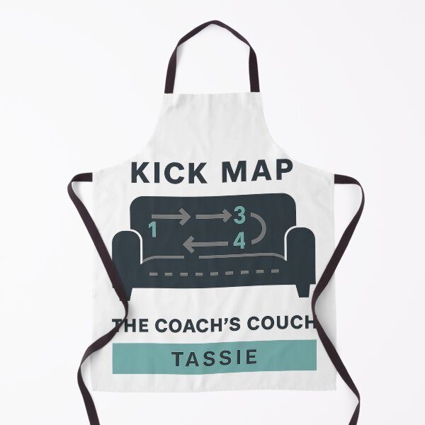 Item preview, Kick Map — The Coach’s Couch (Tassie Footy Diagram) designed and sold by POD DYNASTY | Original Print On Demand T-Shirt Graphics.