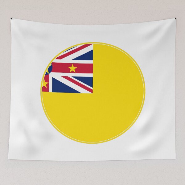 Item preview, Niue Flag Round Design designed and sold by NTGUILTY.