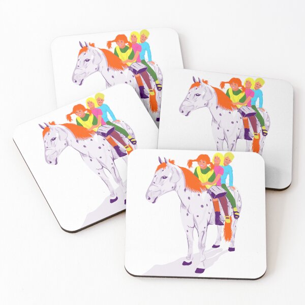 Item preview, Adventurous Friends Riding a Spotted Horse designed and sold by VectOstyle.