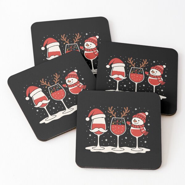 Artikelvorschau, Lustiges Weihnachtsweinglas-Trio – Weihnachtsmann, Rentier & Schneemann | Niedliches Geschenk für Weinliebhaber | Festliches Design für die Weihnachtsfeier entworfen und verkauft von BrainBubbleArt.