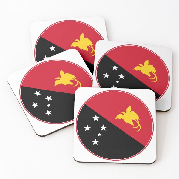 Item preview, Papua New Guinea Flag Round Design designed and sold by NTGUILTY.