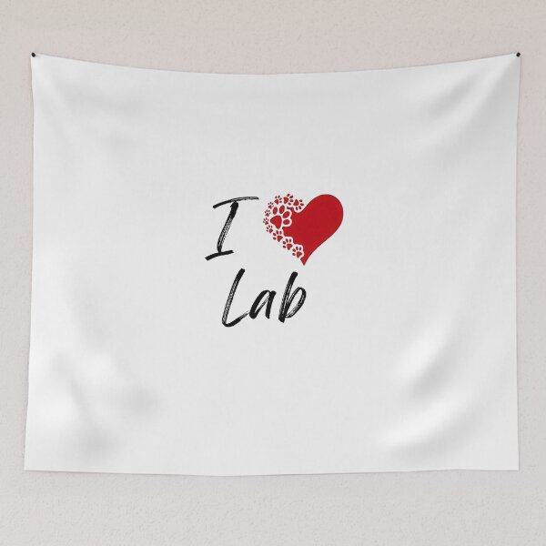 Item preview, I Love Lab T-Shirt - Lab Paw Print Heart Design Tee - Cute Dog Lover Gift designed and sold by jinaru3.