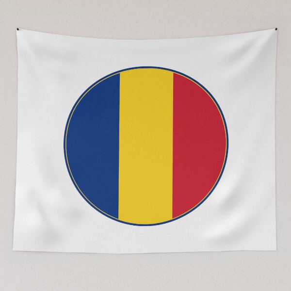 Item preview, Romania Flag Round Design designed and sold by NTGUILTY.