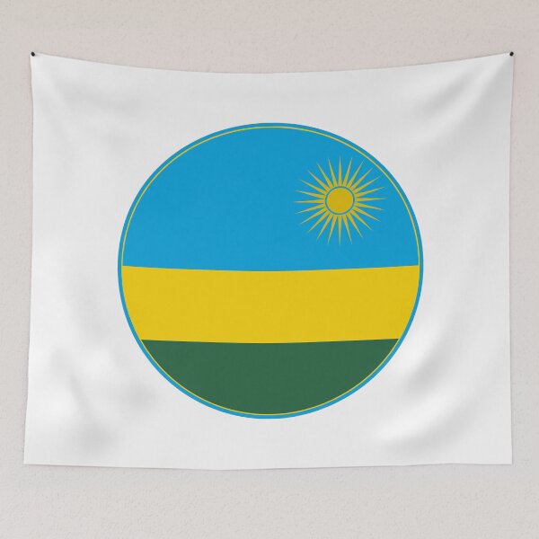 Item preview, Rwanda Flag Round Design designed and sold by NTGUILTY.